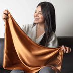 Queen Bronze Mulberry Silk Pillowcase, 22-Momme 100% Pure Silk,