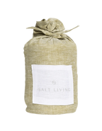 Quilted Linen Pillow Sham with Envelope Opening, Striped Edge and Standard or King Size · quilted pillow sham
