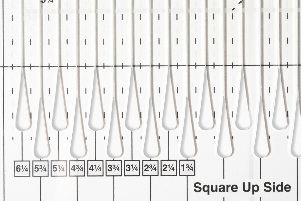 Quilting Ruler for Precise Quarter-Inch Trimming, Eighth-Inch Markings and HST, QST, and Flying Geese Blocks