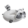 Raccoon Pool Float for One Adult, 5 × 4 ft Inflatable Design with Tie-Down Points for Pool and Lake