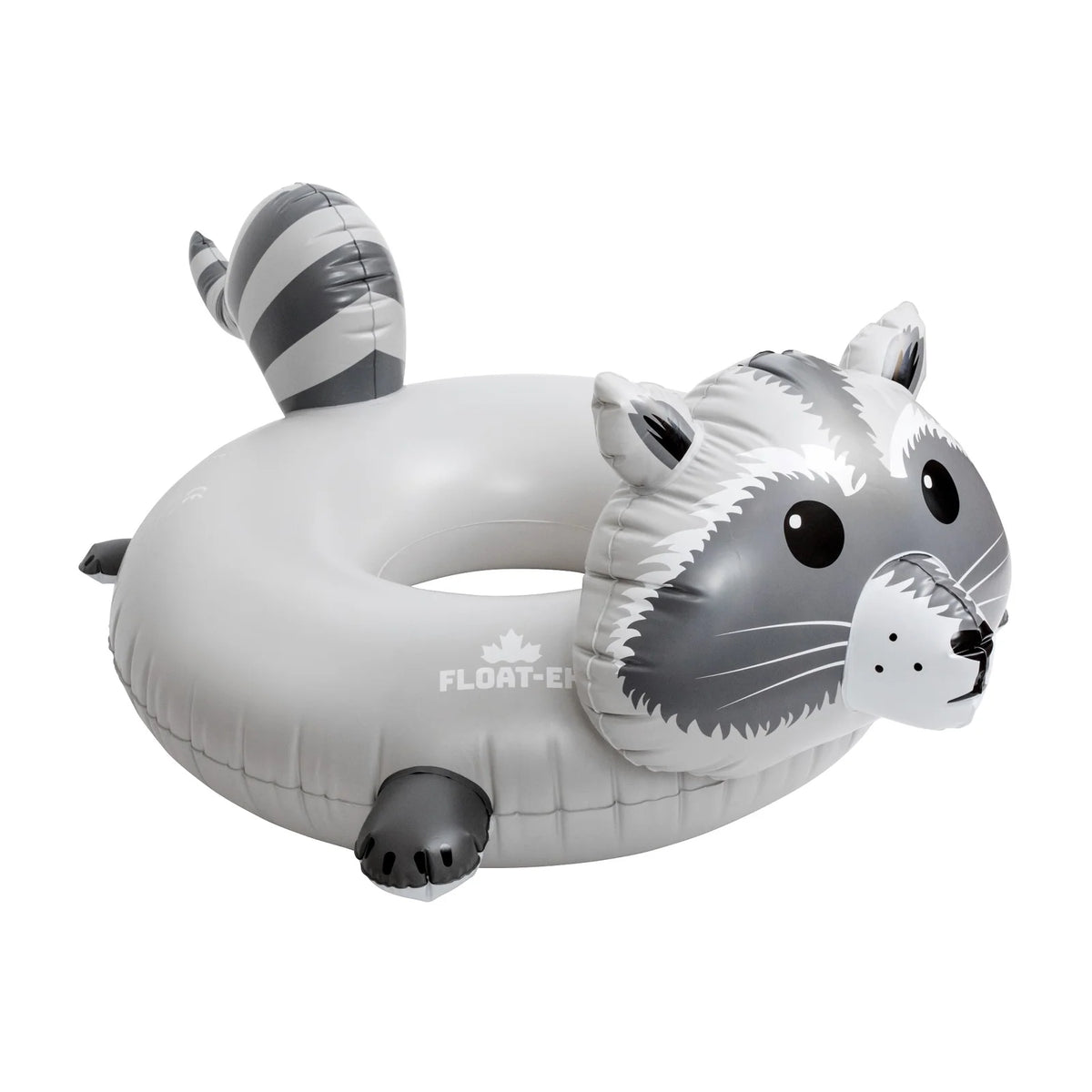 Raccoon Pool Float for One Adult, 5 × 4 ft Inflatable Design with Tie-Down Points for Pool and Lake