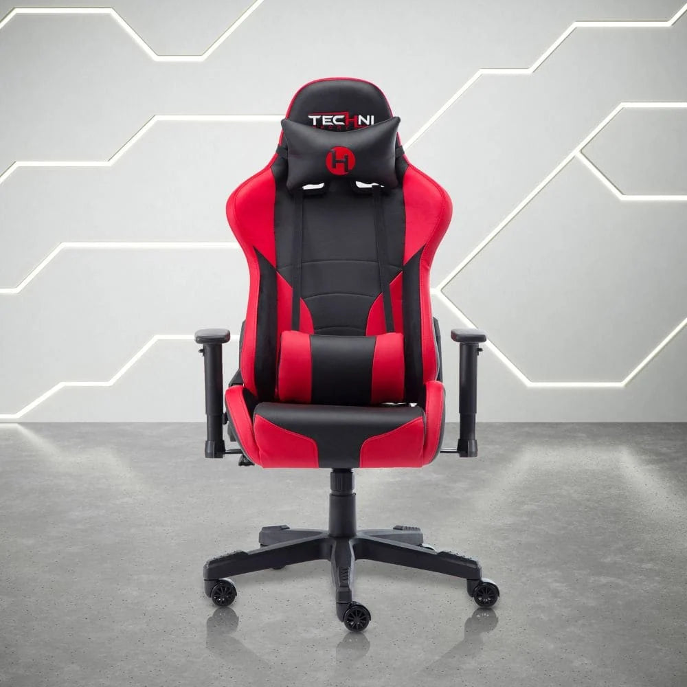 Racer-Style Gaming Chair, Red