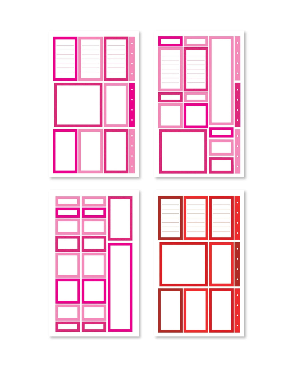 Rainbow Planner Sticker Book with 27 Pages, 400+ Functional Boxes and Colorful Productivity Designs