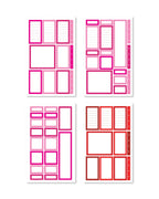 Rainbow Planner Sticker Book with 27 Pages, 400+ Functional Boxes and Colorful Productivity Designs