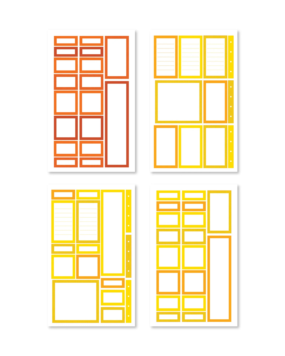 Rainbow Planner Sticker Book with 27 Pages, 400+ Functional Boxes and Colorful Productivity Designs