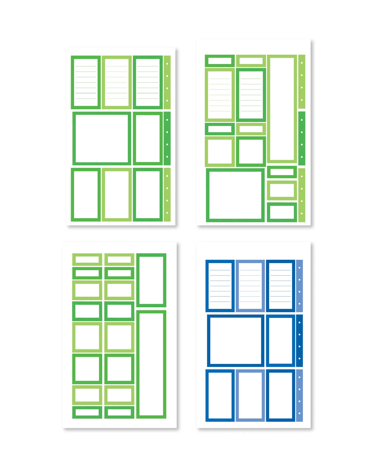 Rainbow Planner Sticker Book with 27 Pages, 400+ Functional Boxes and Colorful Productivity Designs