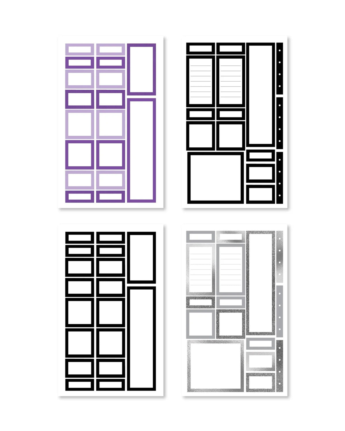 Rainbow Planner Sticker Book with 27 Pages, 400+ Functional Boxes and Colorful Productivity Designs