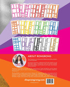 Rainbow Planner Sticker Book with 27 Pages, 400+ Functional Boxes and Colorful Productivity Designs