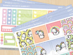 Rainbow Unicorn Planner Box Set with Dot-Grid Journal, Stickers, Washi Tape, Acrylic Ruler and Enamel Pin