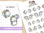 Rainbow Unicorn Planner Box Set with Dot-Grid Journal, Stickers, Washi Tape, Acrylic Ruler and Enamel Pin
