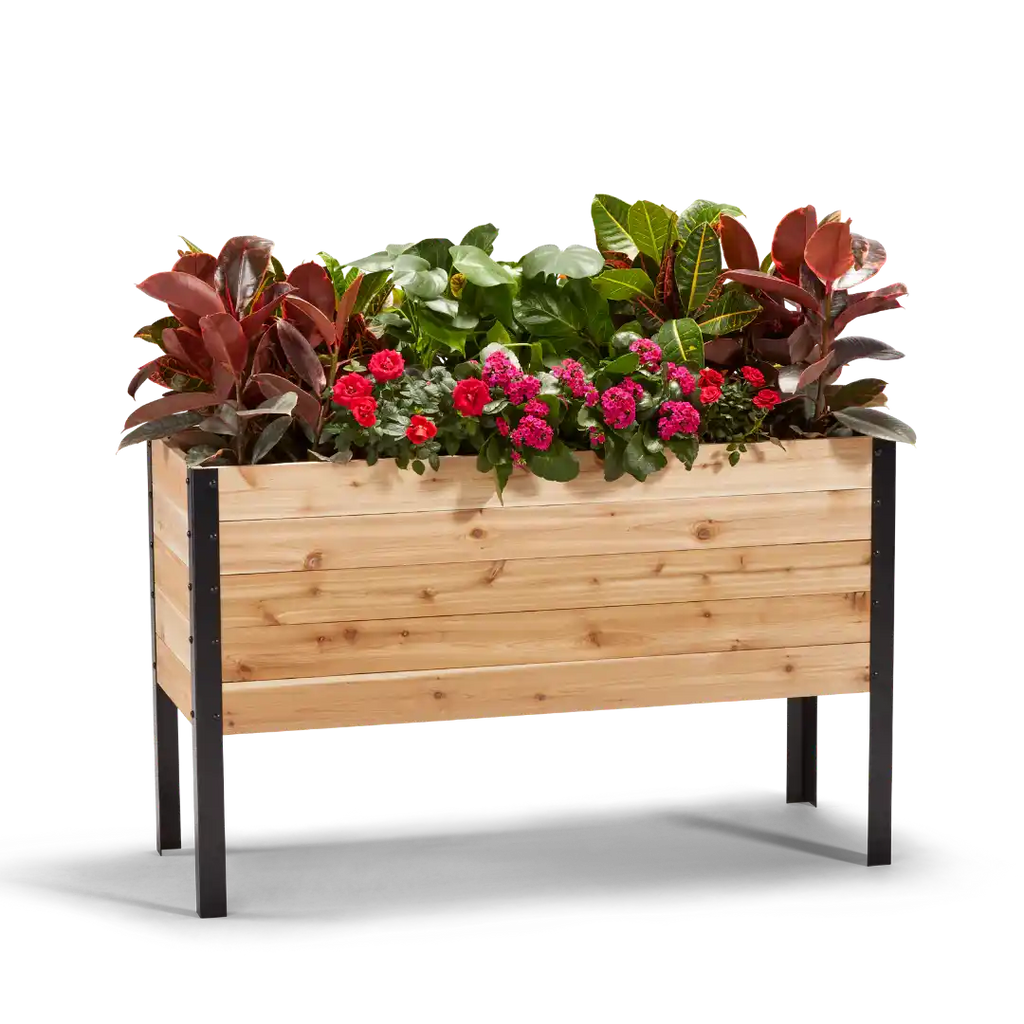 Raised Garden Bed, 18 x 48 x 30 Inch Tall Western Red Cedar