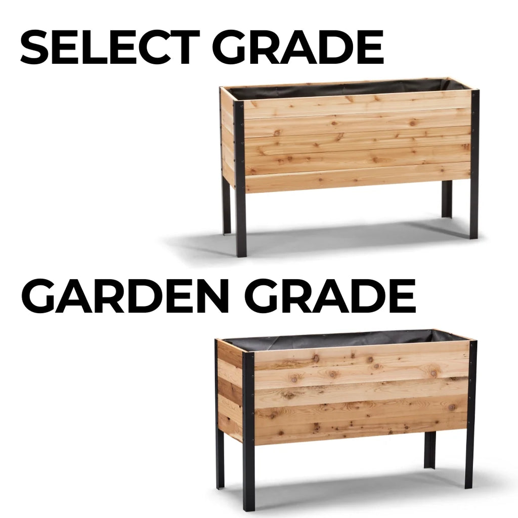 Raised Garden Bed, 18 x 48 x 30 Inch Tall Western Red Cedar