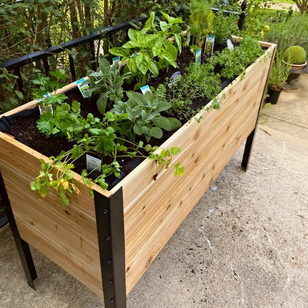 Raised Garden Bed, 18 x 48 x 30 Inch Tall Western Red Cedar