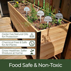 Raised Garden Bed, 18 x 48 x 30 Inch Tall Western Red Cedar