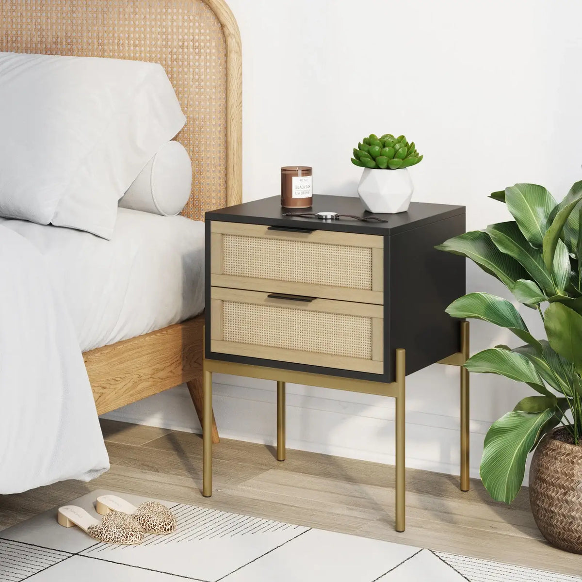 Rattan Nightstand