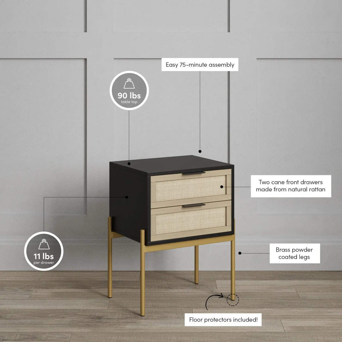 Rattan Nightstand