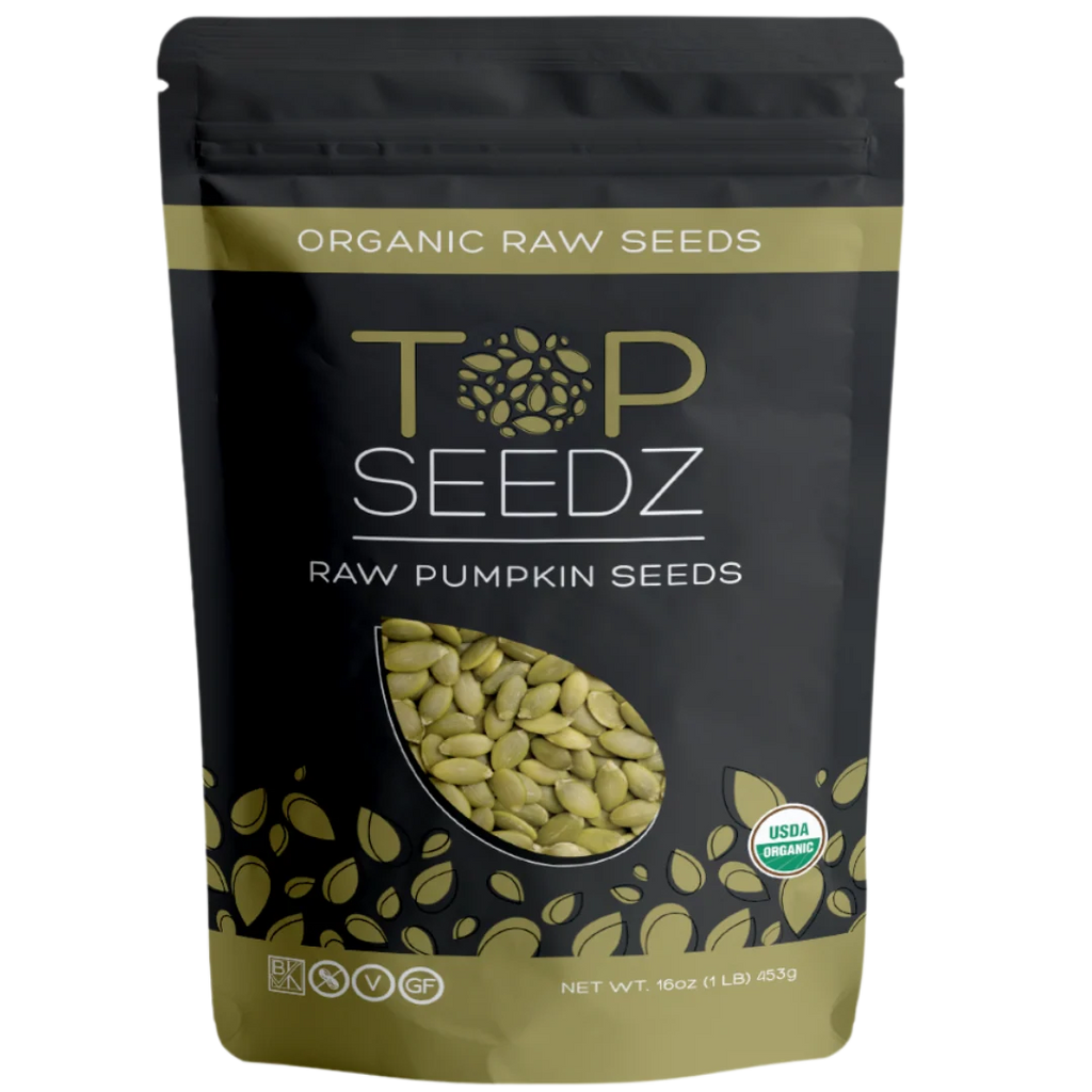 Raw Pumpkin Seeds in a 16 oz Resealable Pouch for Simple Snacking, Salad Toppings and Home Baking