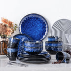 Reactive Glaze Dinnerware Set, Blue