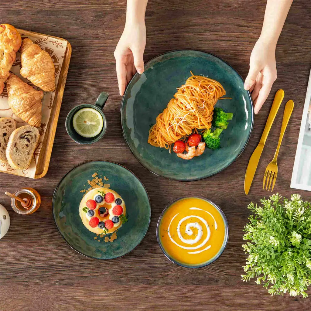 Reactive Glaze Dinnerware Set