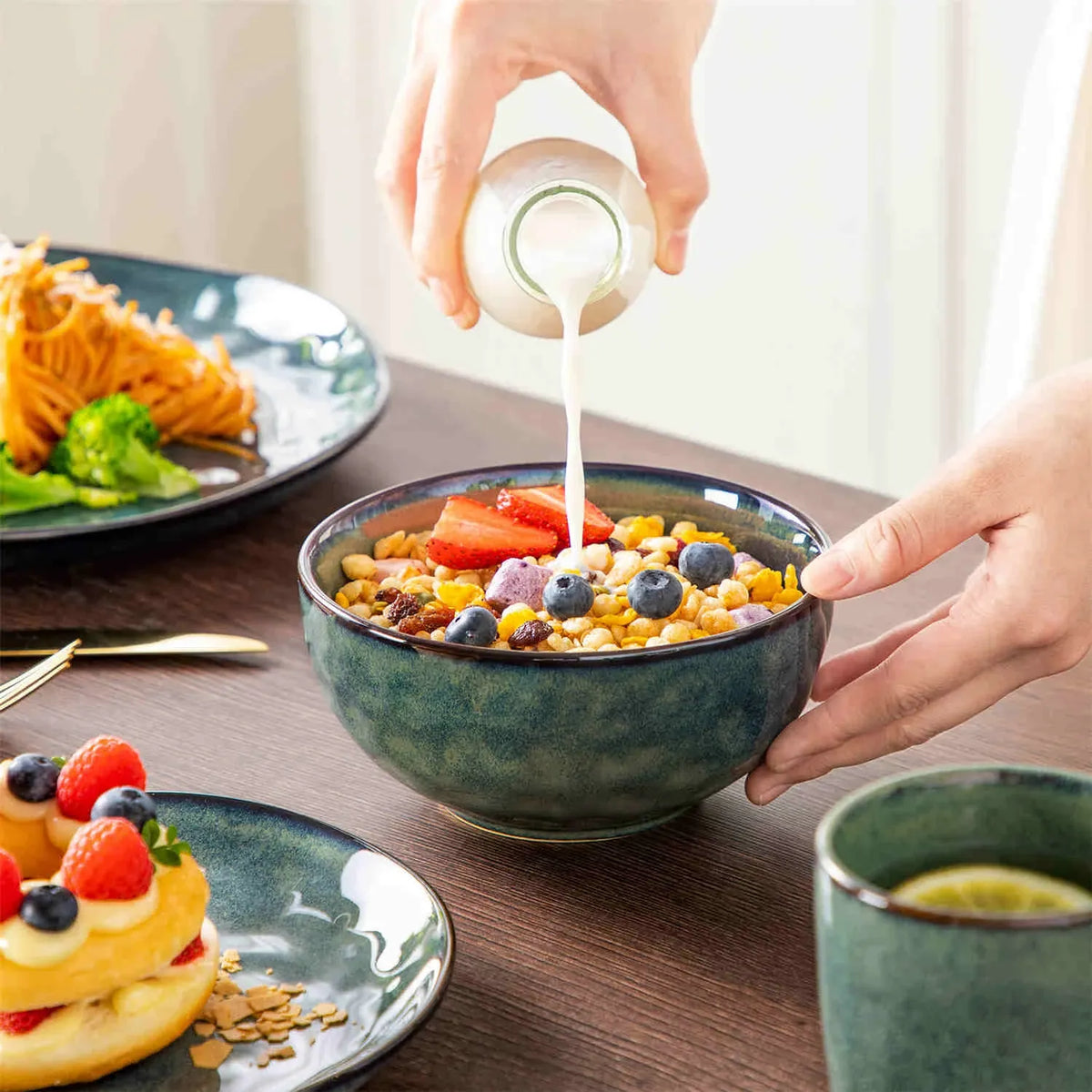 Reactive Glaze Dinnerware Set