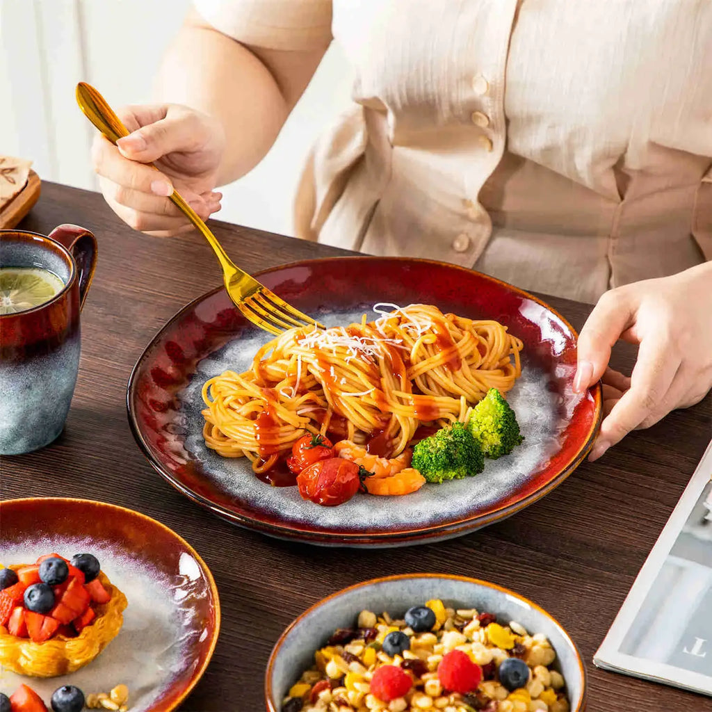 Reactive Glaze Dinnerware Set