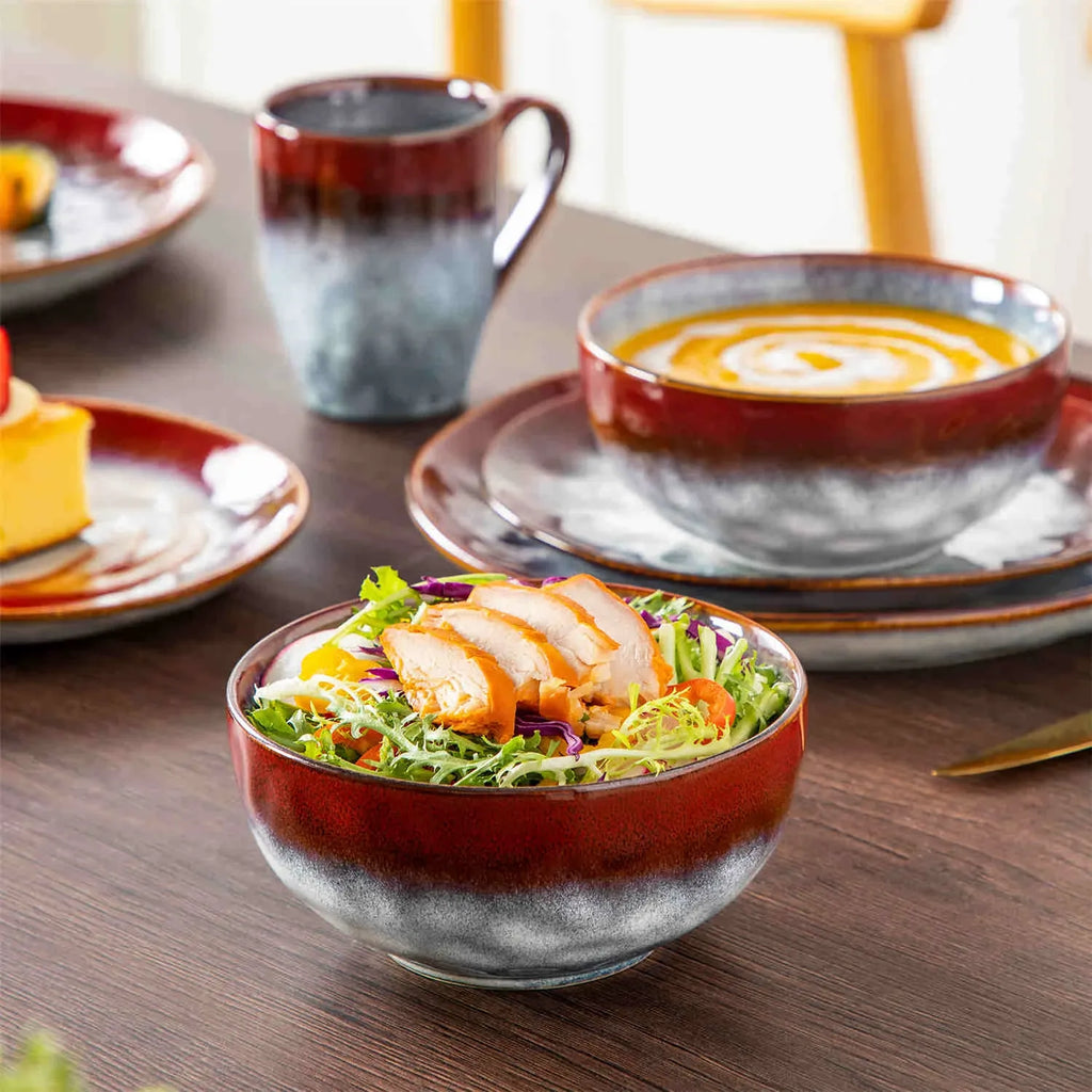Reactive Glaze Dinnerware Set