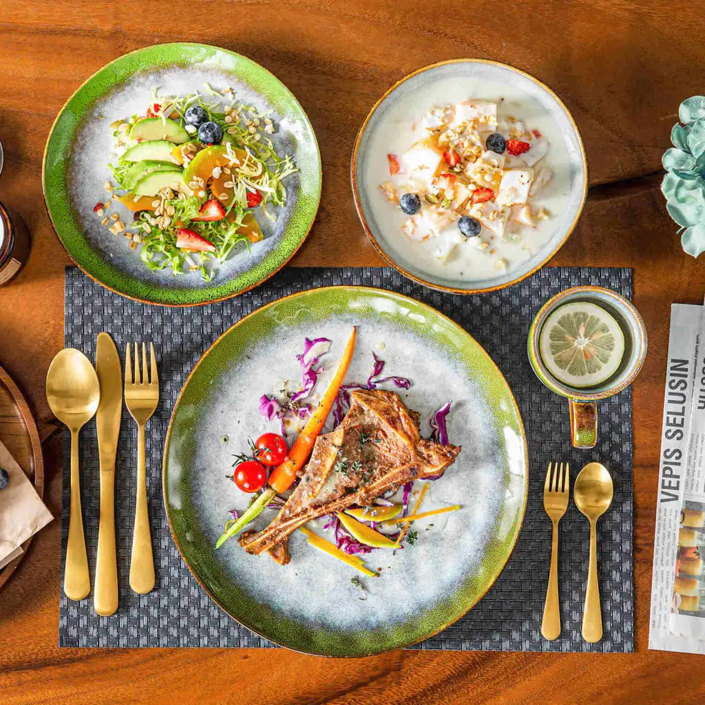 Reactive Glaze Dinnerware Set