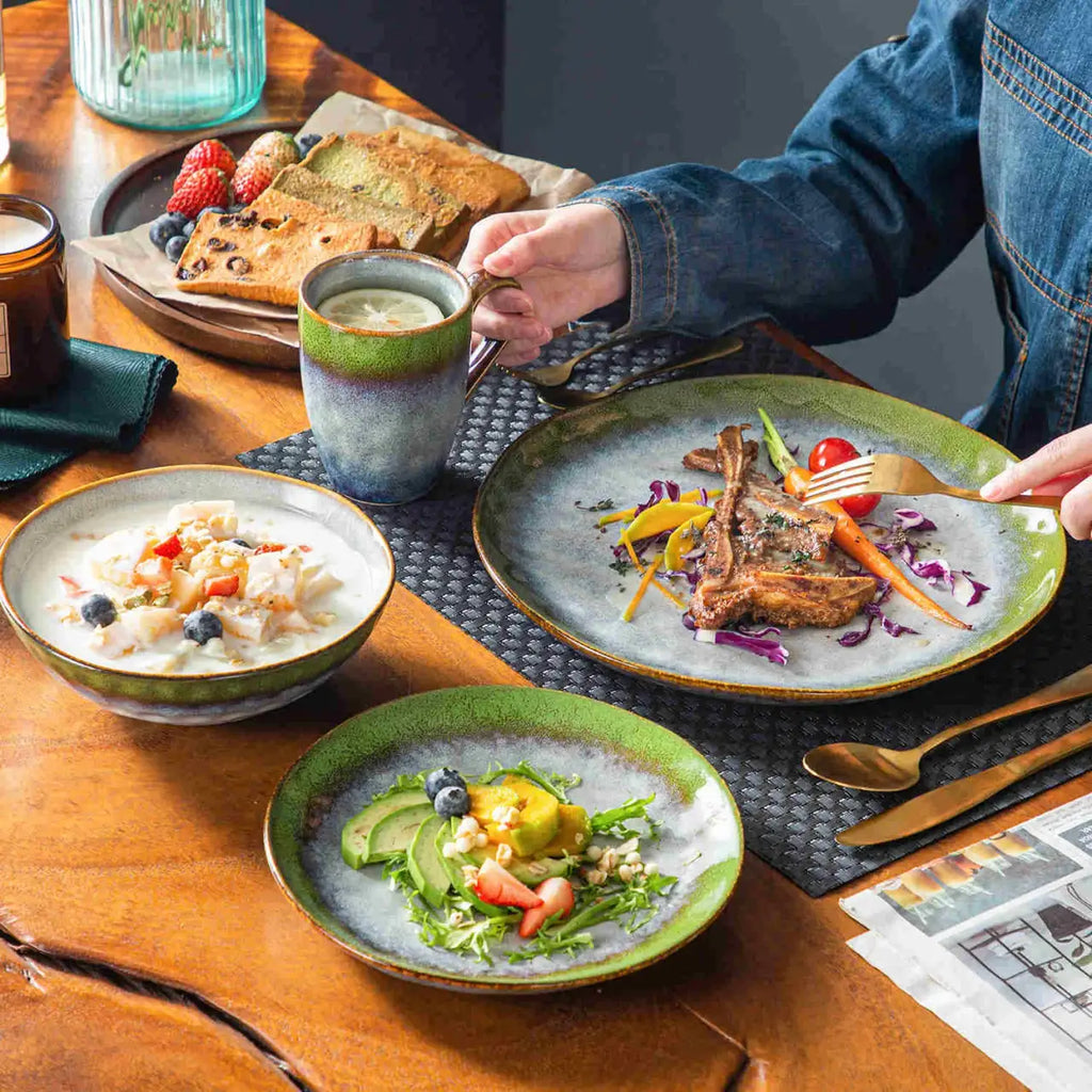 Reactive Glaze Dinnerware Set