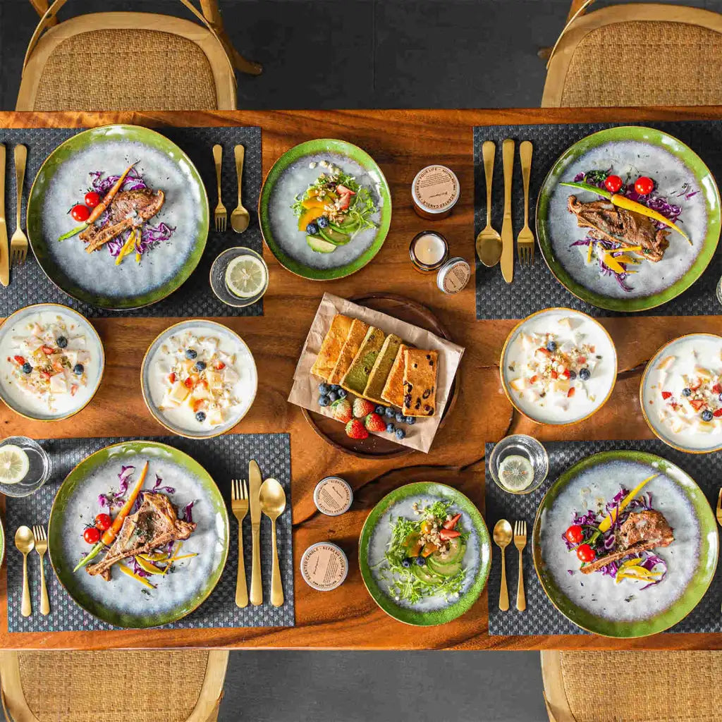 Reactive Glaze Dinnerware Set