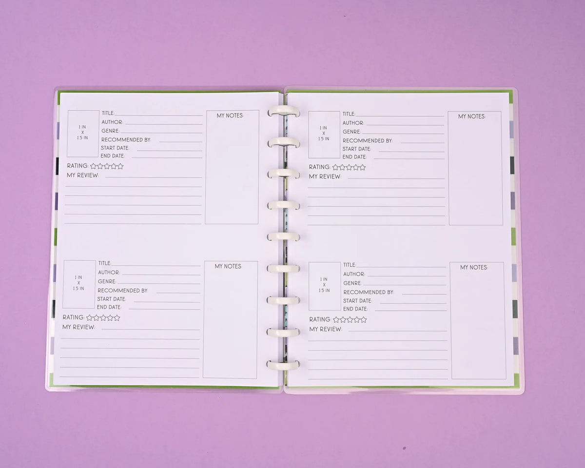 Reading Journal 2026 with Weekly Tracking Pages, 100 Book Challenge, Reviews, Dot Grid Notes and Sticker Sheets