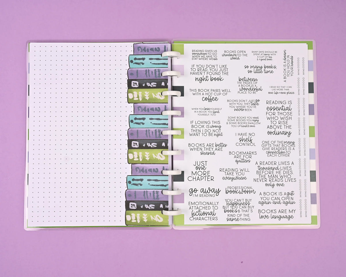 Reading Journal 2026 with Weekly Tracking Pages, 100 Book Challenge, Reviews, Dot Grid Notes and Sticker Sheets