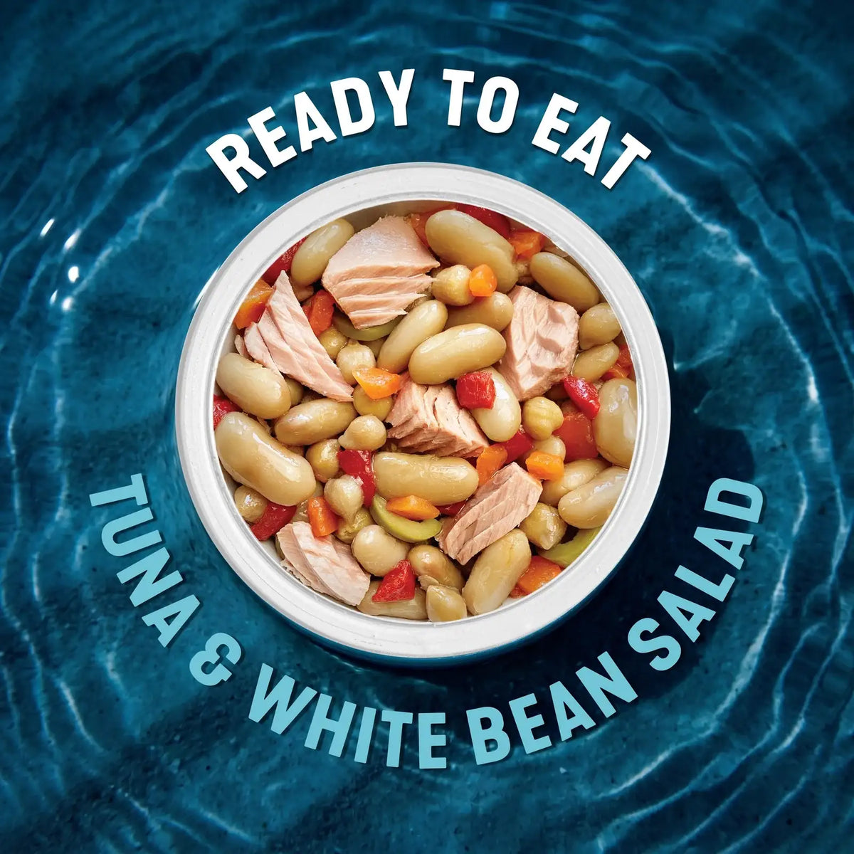 Ready-to-Eat Tuna and White Bean Salad Bowls with Organic Chickpeas, Vegetables, 18g Protein and No-Prep Convenience
