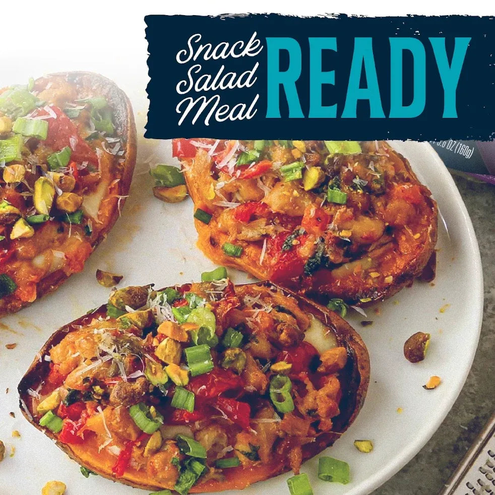 Ready-to-Eat Tuna and White Bean Salad Bowls with Organic Chickpeas, Vegetables, 18g Protein and No-Prep Convenience
