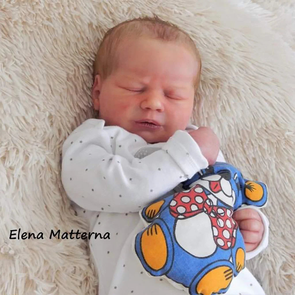Reborn Doll Kit in a Sleeping Newborn Style, Unpainted Vinyl