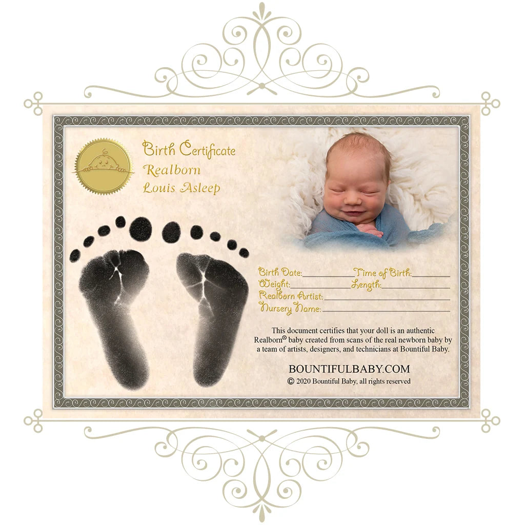 Reborn Doll Kit in a Sleeping Newborn Style, Unpainted Vinyl