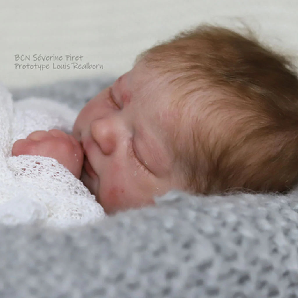 Reborn Doll Kit in a Sleeping Newborn Style, Unpainted Vinyl