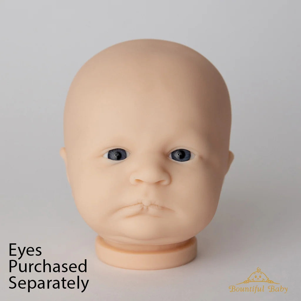 Reborn Doll Vinyl Kit with Full Limbs, 18.5-Inch Unpainted Sculpt for Custom Baby Doll Art