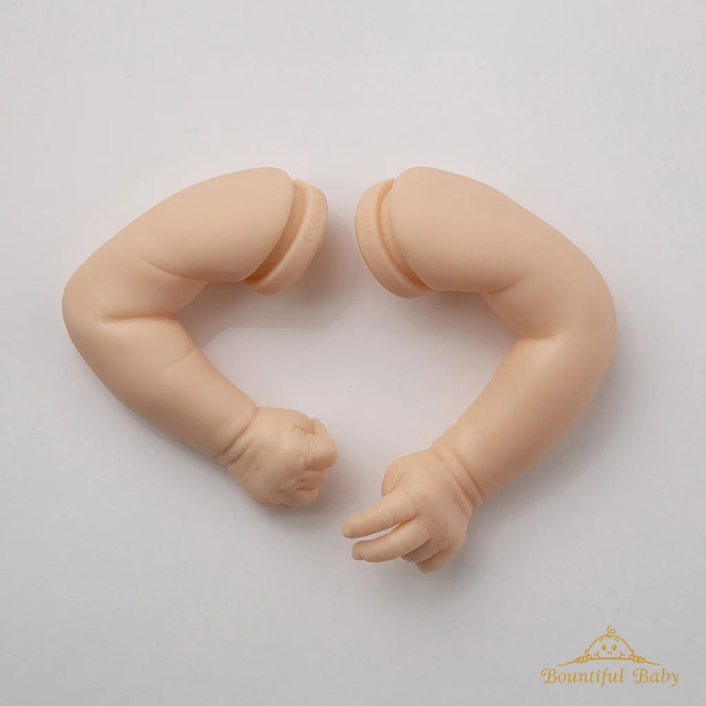 Reborn Doll Vinyl Kit with Full Limbs, 18.5-Inch Unpainted Sculpt for Custom Baby Doll Art