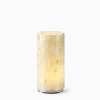 Rechargeable Cordless Table Lamp with a Shell-Inspired Mosaic Diffuser for Decorative Ambient Lighting