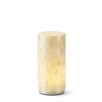 Rechargeable Cordless Table Lamp with a Shell-Inspired Mosaic Diffuser for Decorative Ambient Lighting