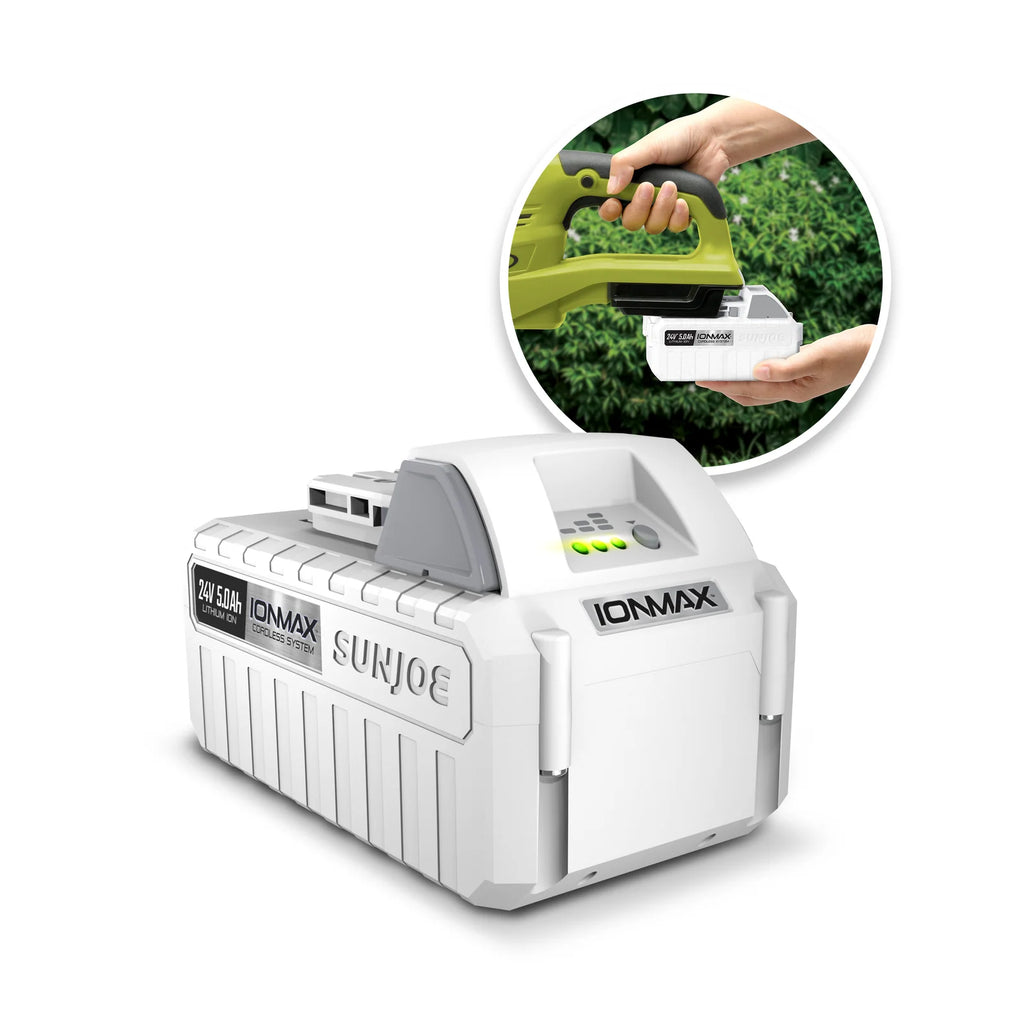 Rechargeable Lithium-Ion Tool Battery, 24V 5.0 Ah, with Charge Indicator for Cordless Outdoor Tools