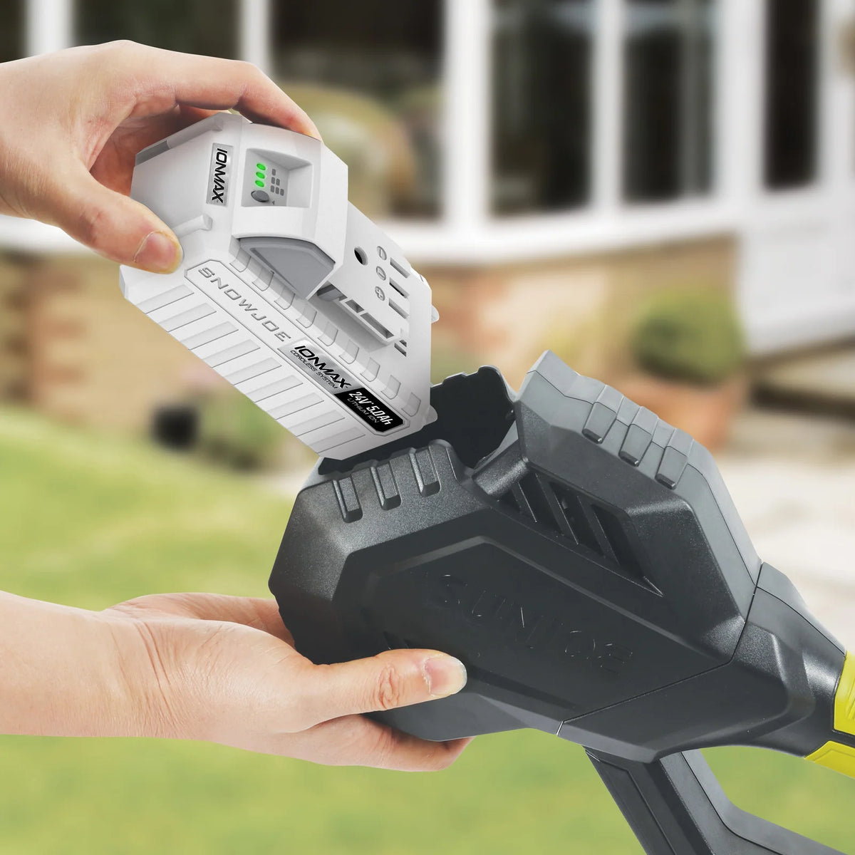 Rechargeable Lithium-Ion Tool Battery, 24V 5.0 Ah, with Charge Indicator for Cordless Outdoor Tools