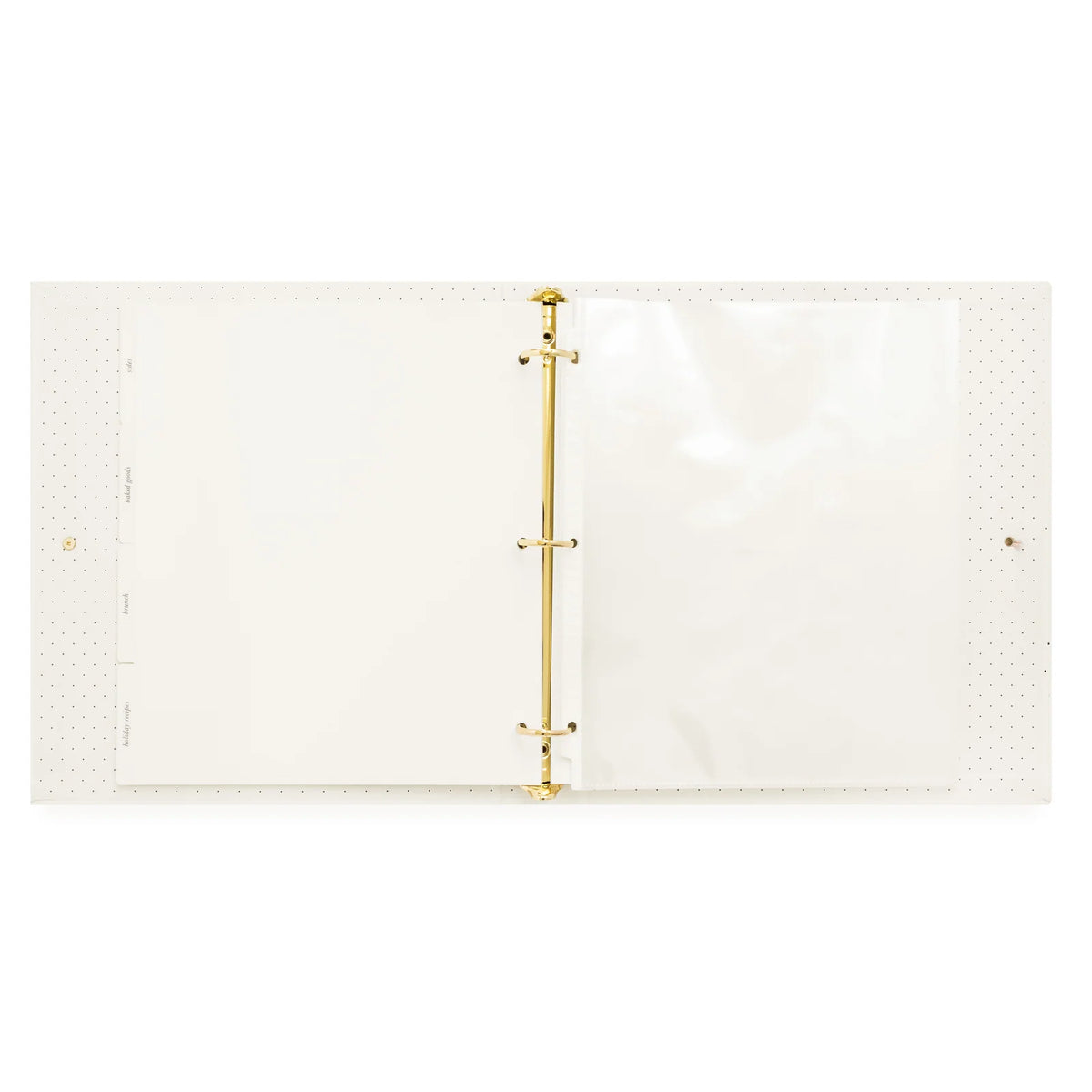 Recipe Binder with Eight Divided Tabs, Refillable Clear Sheets, and Pockets for Family Favorites