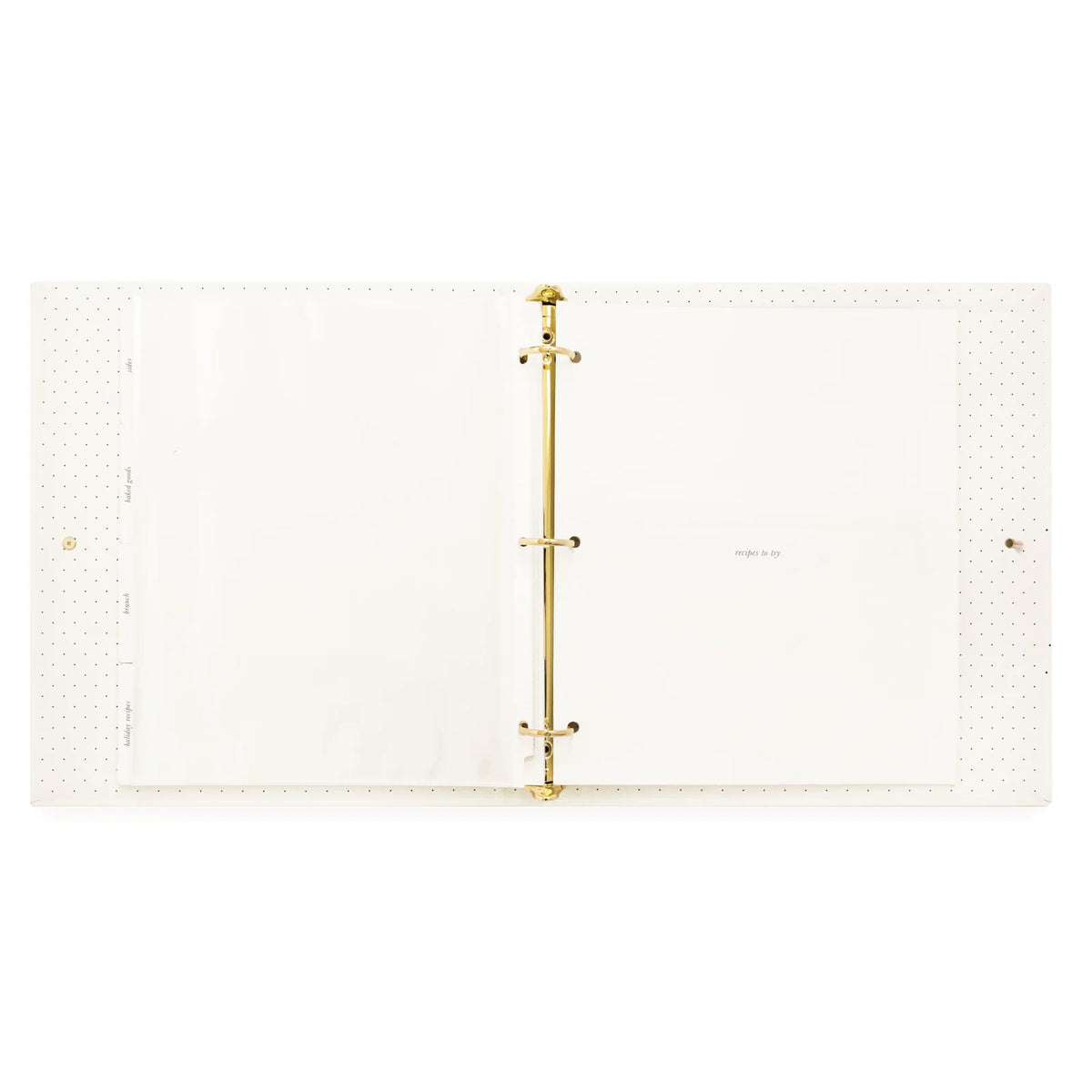 Recipe Binder with Eight Divided Tabs, Refillable Clear Sheets, and Pockets for Family Favorites