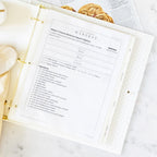 Recipe Binder with Eight Divided Tabs, Refillable Clear Sheets, and Pockets for Family Favorites
