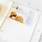 Recipe Binder with Eight Divided Tabs, Refillable Clear Sheets, and Pockets for Family Favorites