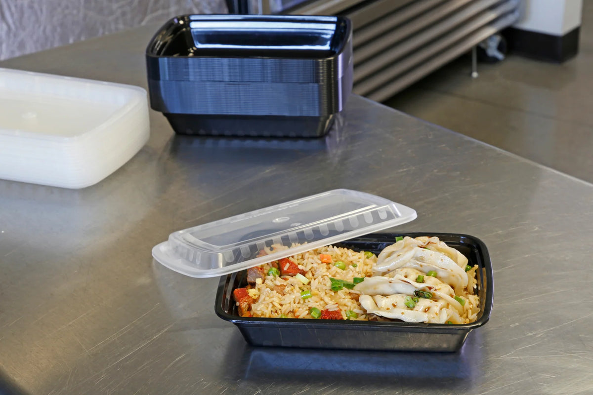 Rectangular Black Food Containers