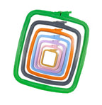 Rectangular Embroidery Hoop, 280 x 250mm ABS Plastic Frame for Cross Stitch and Easier Corner Stitching