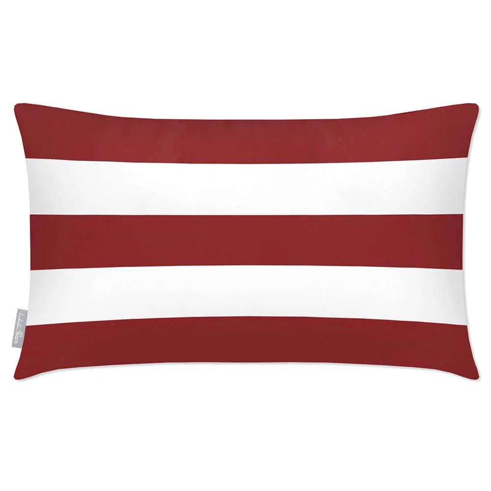 Rectangular Outdoor Cushion in Three H — Raspberry Red / 50 x 30 cm / Raspberry Red / 55 x 35 cm / Raspberry Red / 60 x 40 cm