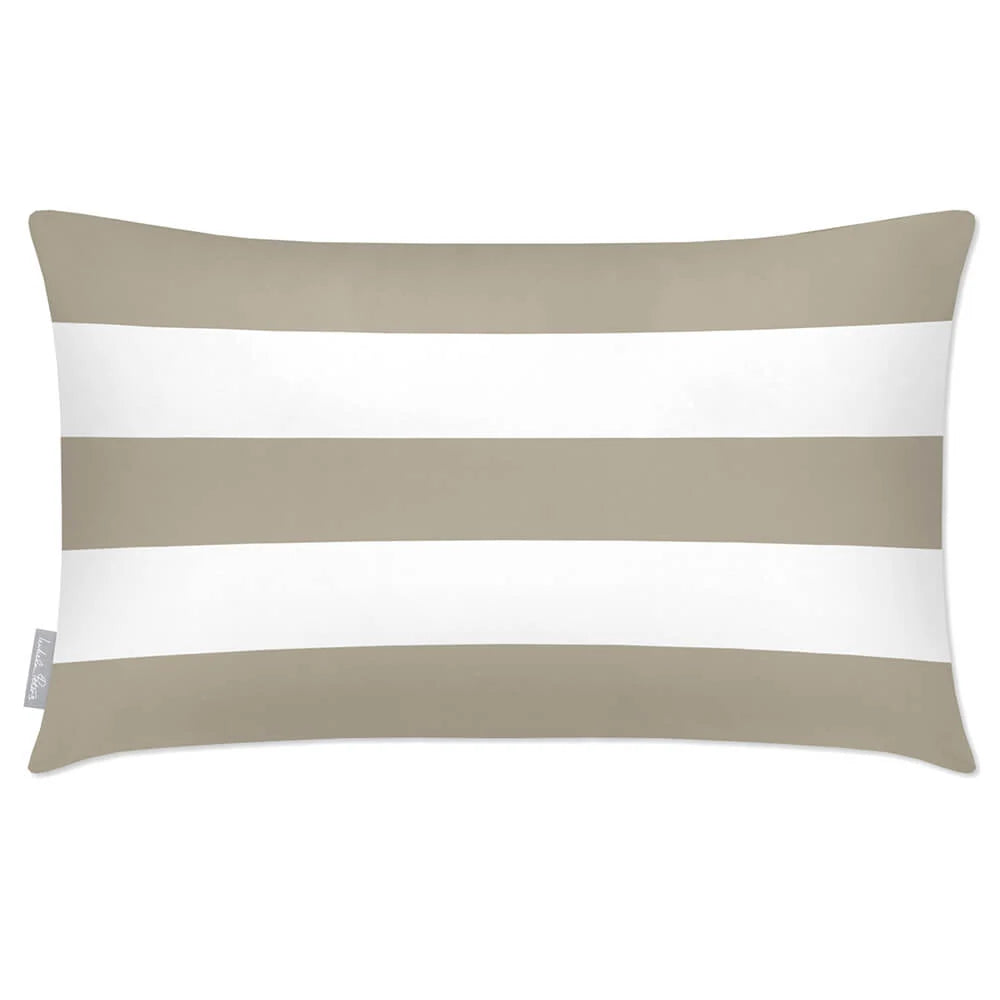 Rectangular Outdoor Cushion in Three Horizontal Stripes, Handm — Twill / 50 x 30 cm / Twill / 55 x 35 cm / Twill / 60 x 40 cm